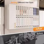 Hair Color Organizer Rack, Wall Mounted Adjustable Salon Storage Cabinet, Black