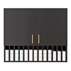 Hair Color Organizer Rack, Wall-Mounted Adjustable Shelves Salon Cabinet, White