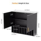 Hair Color Organizer Rack, Wall-Mounted Adjustable Shelves Salon Cabinet, White