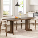 CuisinSmart 71 Dining Table for 6 to 8 People, Modern Dinner Table with Unique Wooden Legs, Rectangle Dining Table