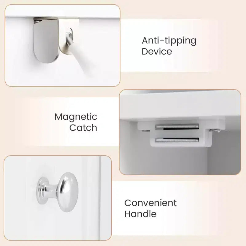 Costway Bathroom Storage Cabinet with Door Toilet Paper Holder Stand for Small Spaces Black/Gray/White