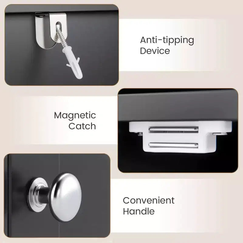 Costway Bathroom Storage Cabinet with Door Toilet Paper Holder Stand for Small Spaces Black/Gray/White