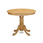 HomeStock Belmont 5 Pc Kitchen table set with a Dining Table and 4 Wood Seat Chairs in Oak