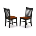 HomeStock Belmont 5Pc Oval 42/60 Inch Dining Table With 18 In Self Storing Butterfly Leaf And Four Wood Seat Chairs