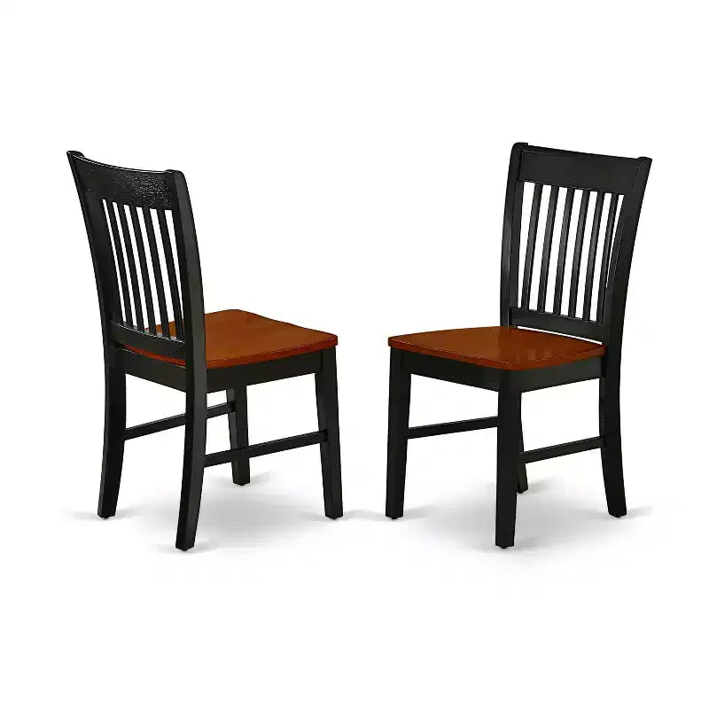 HomeStock Belmont 5Pc Oval 42/60 Inch Dining Table With 18 In Self Storing Butterfly Leaf And Four Wood Seat Chairs