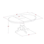 HomeStock Belmont Solid Wood Dining Table Set 7-Piece - 6 Parson Dining chair and Round Table