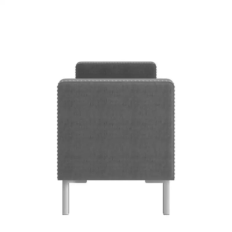 HL Home Furnishings,Square Arm Tufted Storage Ottoman