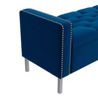HL Home Furnishings,Square Arm Tufted Storage Ottoman