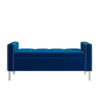 HL Home Furnishings,Square Arm Tufted Storage Ottoman