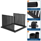 Windshield Rack, 9-Slot Truck Bed Glass Storage Unit - Durable with Non-Slip Locks & Rubber Padding for Transport