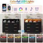 6-Drawer Dresser with Charging Station - Freestanding Storage Cabinet for Bedroom Living Room