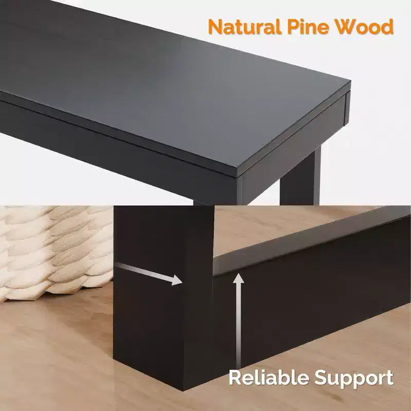 Karl Home |Modern Console Table Solid Wood for Entryway or Hallway Decor