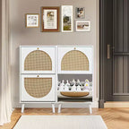 Karl Home 2 Flip Drawers White Particle Board 21.26in. W Shoe Cabinets