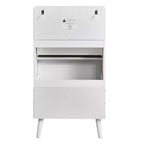 Karl Home 2 Flip Drawers White Particle Board 21.26in. W Shoe Cabinets