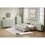 Modern 5-Drawer Dresser - Gold Handle Large Storage for Bedroom & Living Room