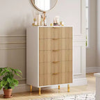 Modern 5-Drawer Dresser - Gold Handle Large Storage for Bedroom & Living Room