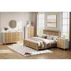 Modern 5-Drawer Dresser - Gold Handle Large Storage for Bedroom & Living Room