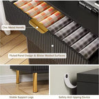 Modern 5-Drawer Dresser - Gold Handle Large Storage for Bedroom & Living Room