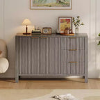 46.5 Fluted Sideboard Buffet Cabinet with 2 Doors & 3 Drawers, Sideboard Console Table Accent Credenza for Entryway, Living Room, Dinning Room