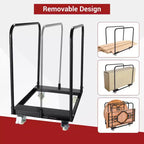 Drywall Cart Panel Truck, Heavy Duty 1500LBS Capacity Steel Platform Cart w/4 Wheels, Folding Utility Cart for Drywall, Lumber, Mattress