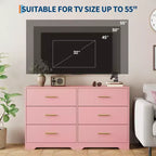 6-Drawer Chest of Drawers with Deep Drawers and Anti-Tip Device, Modern Dresser for Home, Office & Living Room