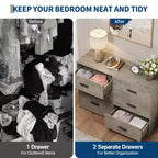 6-Drawer Chest of Drawers with Deep Drawers and Anti-Tip Device, Modern Dresser for Home, Office & Living Room