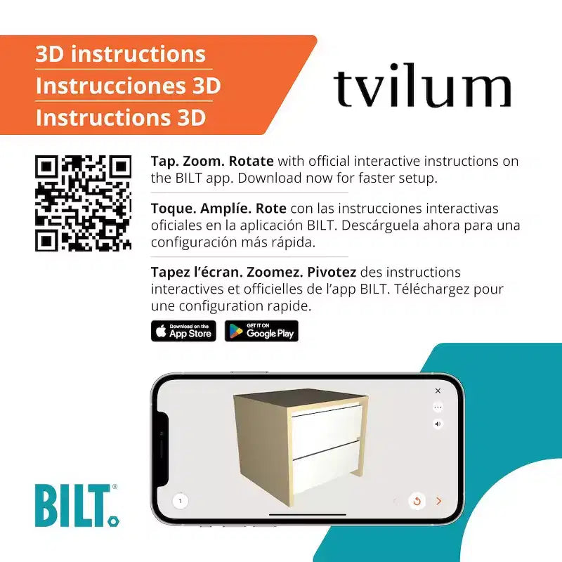Tvilum,Next 17-Inch Tall 2-Drawer Nightstand End Table