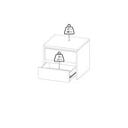 Tvilum,Next 17-Inch Tall 2-Drawer Nightstand End Table