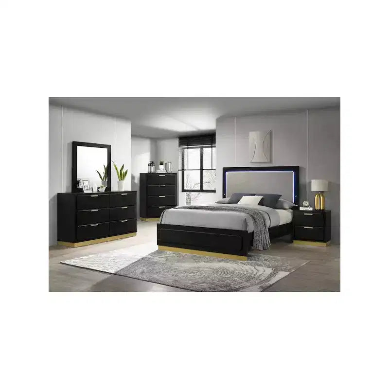 Coaster,Caraway 2-drawer Nightstand Black