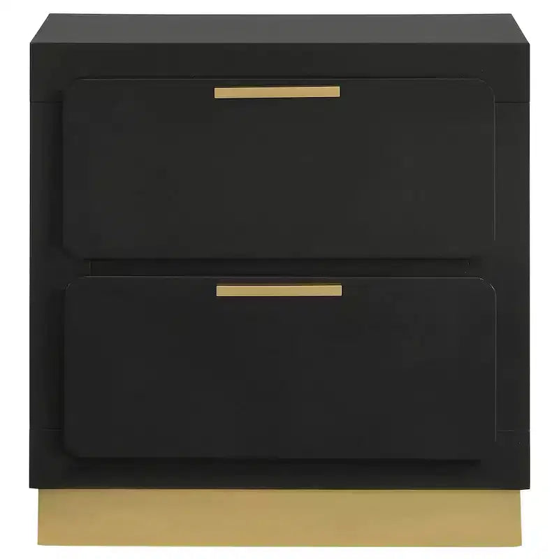 Coaster,Caraway 2-drawer Nightstand Black