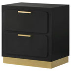 Coaster,Caraway 2-drawer Nightstand Black
