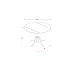 HomeStock Dining Table Made of Rubber Wood with Two 9 Inch Drop Leaves
