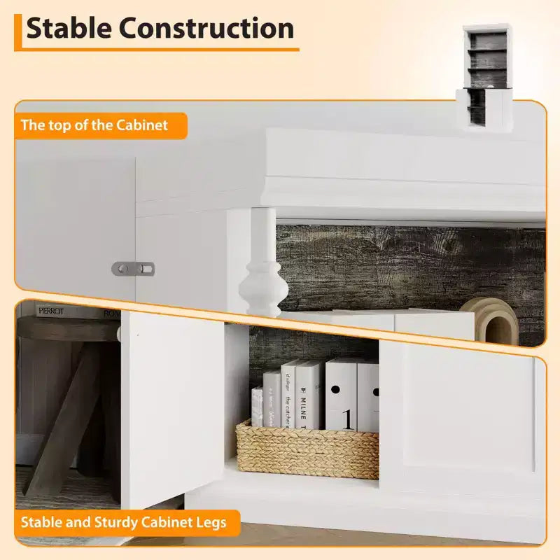 71 Tall Bookshelf, 5-Tier White Open Bookcase with Adjustable Shelves, Roman Column Style Floor Standing Wooden Storage Organizer