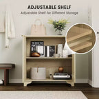 Fluted Sideboard Buffet Cabinet with Storage, 2 Door Kitchen Storage Cabinet, Coffee Bar Buffet Cabinetry with Adjustable Shelves