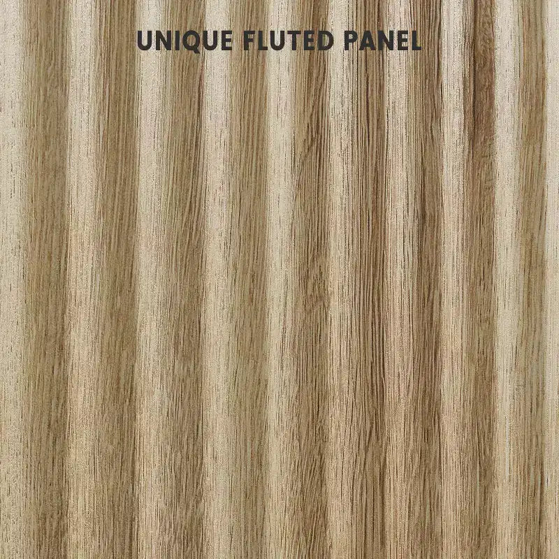 Fluted Sideboard Buffet Cabinet with Storage, 2 Door Kitchen Storage Cabinet, Coffee Bar Buffet Cabinetry with Adjustable Shelves