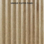 Fluted Sideboard Buffet Cabinet with Storage, 2 Door Kitchen Storage Cabinet, Coffee Bar Buffet Cabinetry with Adjustable Shelves