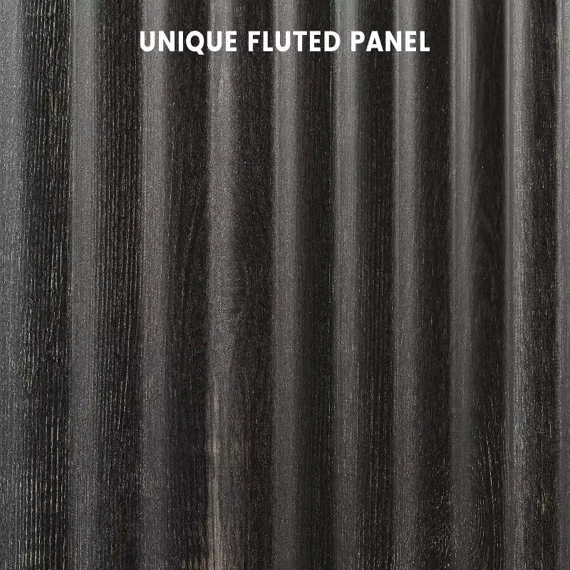 Fluted Sideboard Buffet Cabinet with Storage, 2 Door Kitchen Storage Cabinet, Coffee Bar Buffet Cabinetry with Adjustable Shelves