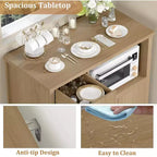 Storage Cabinet with Adjustable Shelves and Microwave Stand  Buffet Sideboard with Drawer, Single and Double Doors, Modern Kitchen Organizer
