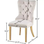 Meridian Furniture,Carmen Velvet Dining Chairs, Set of 2