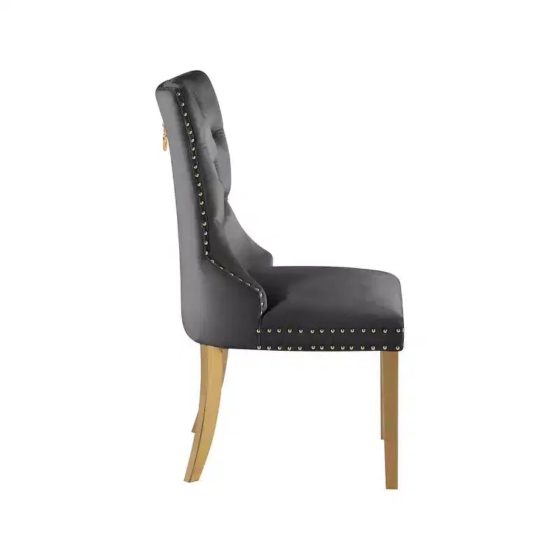 Meridian Furniture,Carmen Velvet Dining Chairs, Set of 2