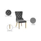 Meridian Furniture,Carmen Velvet Dining Chairs, Set of 2