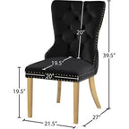 Meridian Furniture,Carmen Velvet Dining Chairs, Set of 2