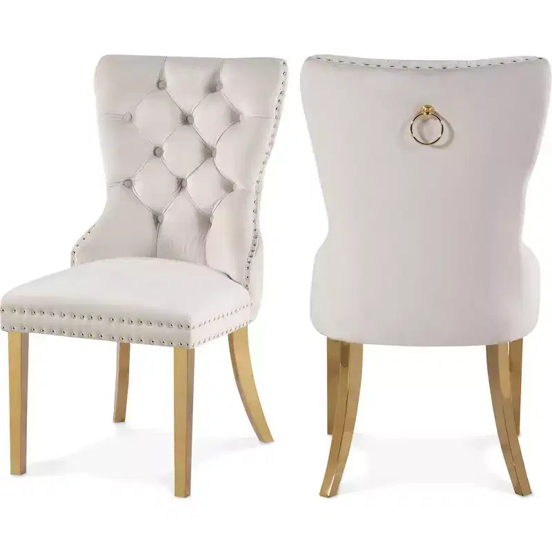 Meridian Furniture,Carmen Velvet Dining Chairs, Set of 2