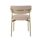 Meridian Furniture,Lupita Taupe Vegan Leather Dining Chair, Set of 2