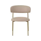 Meridian Furniture,Lupita Taupe Vegan Leather Dining Chair, Set of 2