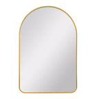 HomeRoots 39 Specchio da bagno con cornice in metallo dorato a forma di arco