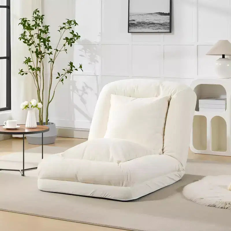 64,9 Grande pouf per adulti e animali domestici con 5 posizioni regolabili, 2 morbidi cuscini, chaise longue a pouf in ciniglia
