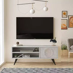 Mobile TV HomeStock Cloud TV Unit con Piedini in Legno 43 Pollici Pietra -Stampa UV