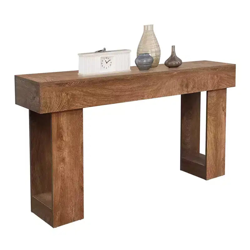 Tavolo consolle in legno massello per ingresso, tavolino da divano da 63 pollici in stile rustico per ingresso dietro il divano, tavolini rettangolari per soggiorno, corridoio, atrio
