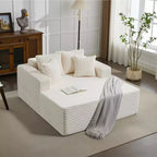 Chaise longue 61'', divano imbottito comodo e oversize extra-large con cuscini, divano per la lettura, divano cloud in morbida pelliccia sintetica